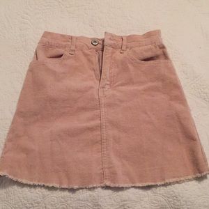 Brandy Melville light pink corduroy skirt